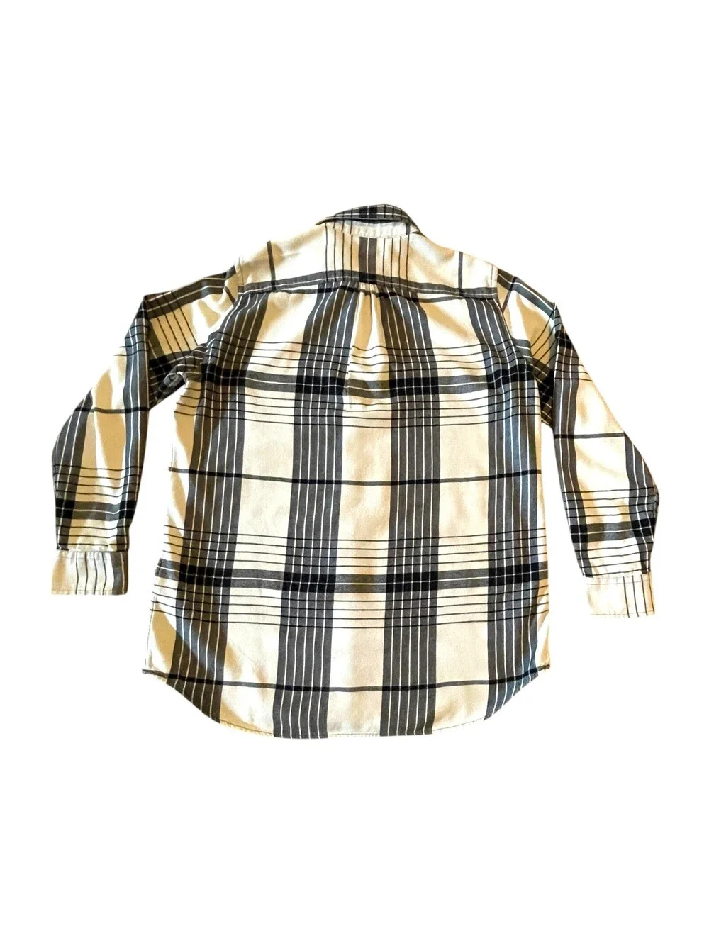 Banana Republic Mens MED Soft Wash Flannel Plaid Shirt LS